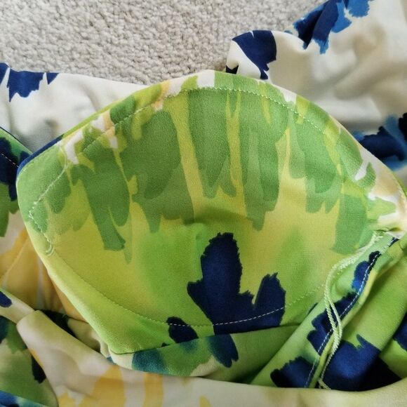 Dressbarn Racerback TieDye Midi Maxi Tank Dress Skinny Strap - Great Color Combo - Picture 13 of 15